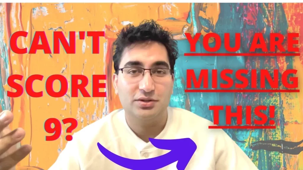 Person gesturing in front of colorful painted background with text overlay,