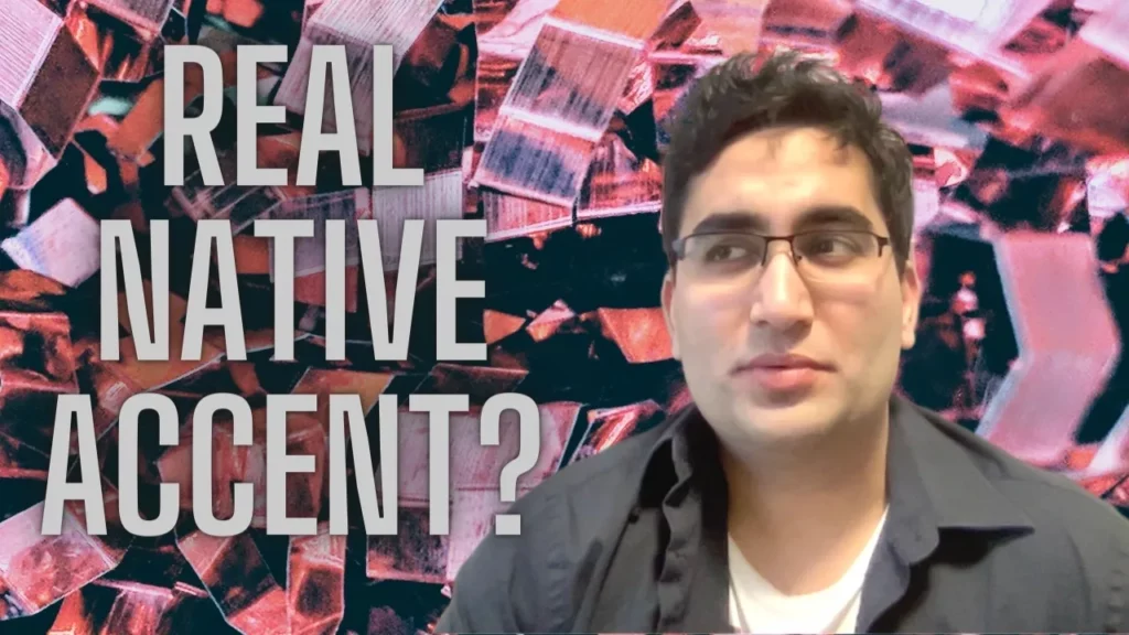 Person wearing glasses, looking right, colorful abstract background.