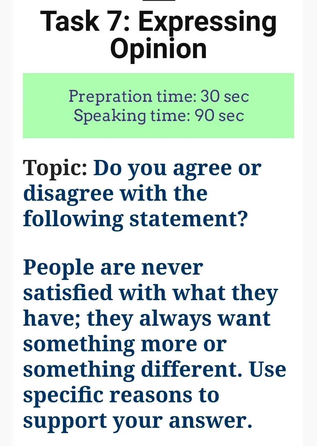 CELPIP Speaking Part/Task 7: Expressing Opinion.
