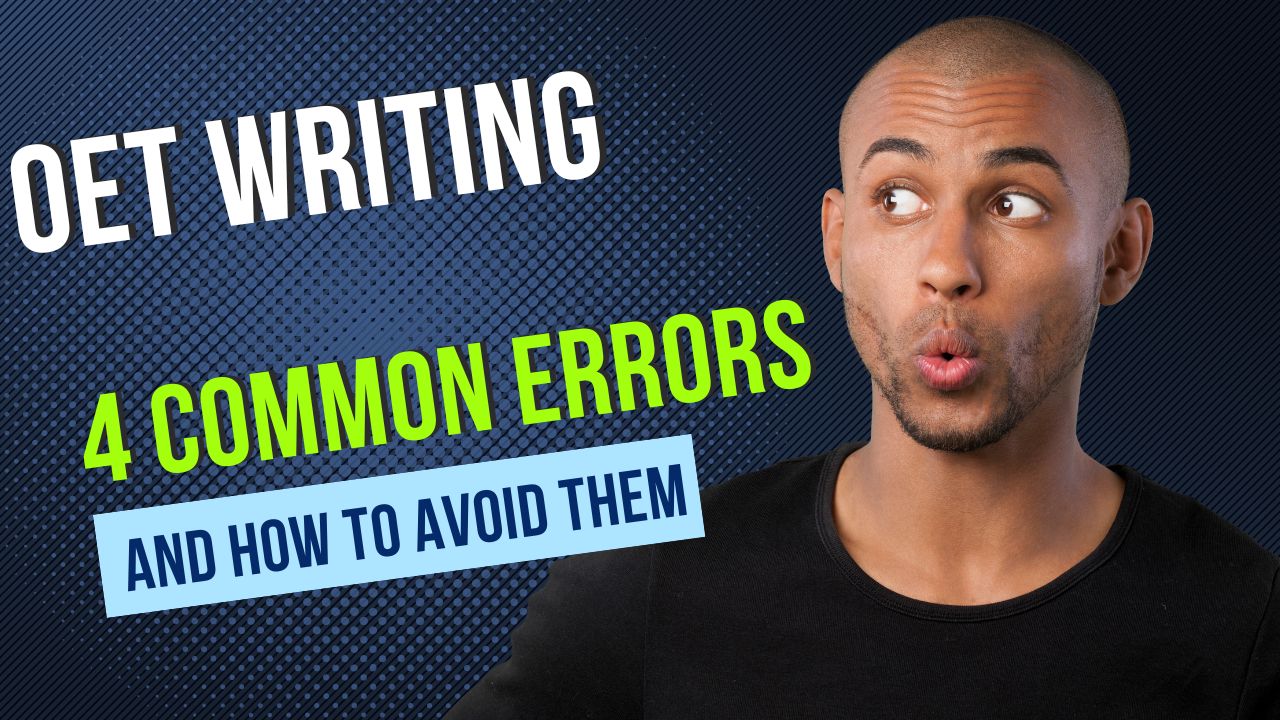4 Common Errors in OET Writing and How to Avoid Them; To ensure a high score, you must keep in mind several considerations when writing your OET letters, including grammatical accuracy, appropriate organization, correct spelling, formality, and other related factors.