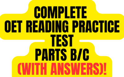 OET Reading Practice Test (Parts B/C) – With Answers!