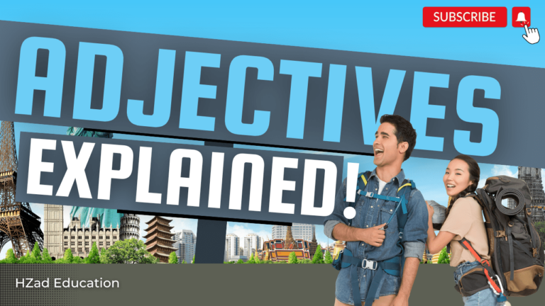 This lesson explains how to utilize English's many different types of adjectives correctly. There are in the sentences and examples given.