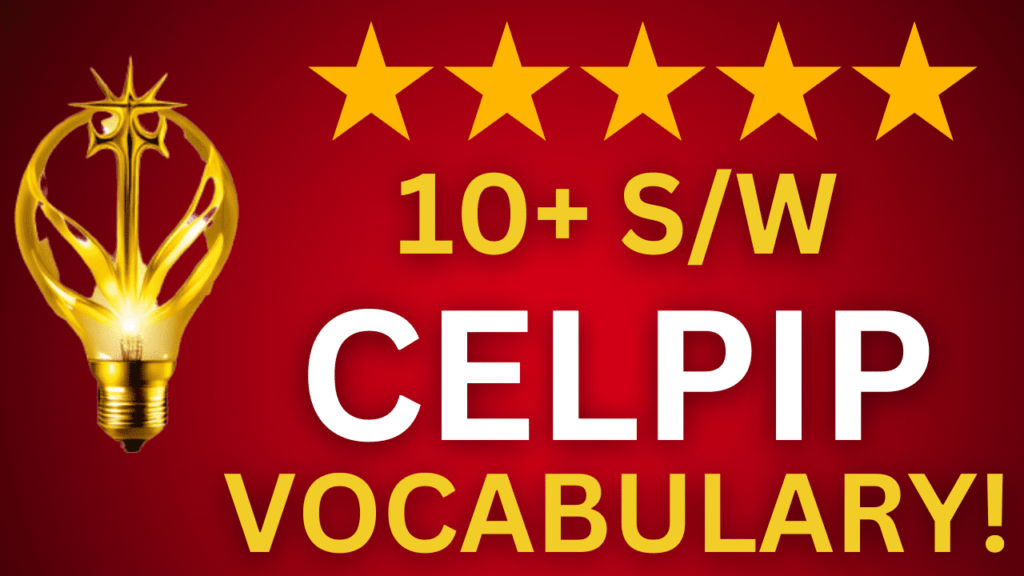 The top ten terms to utilize in writing and speaking for the CELPIP in order to maximize points for vocabulary, range, and organization!