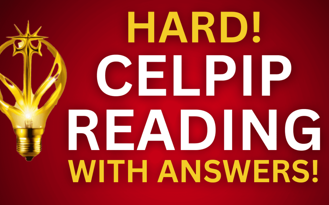 HARD: CELPIP Reading Test 2024!