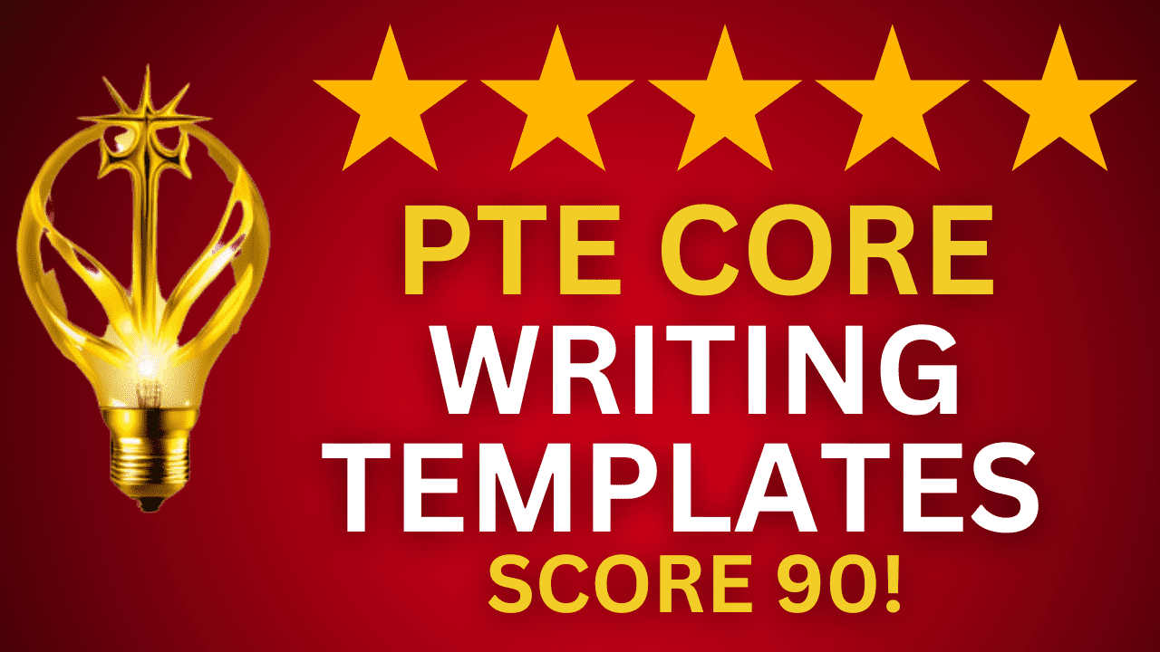 These task 1 and task 2 writing templates for the PTE Core exam will ensure you score a 90! Use all the right words and phrases to gain CLB 9.