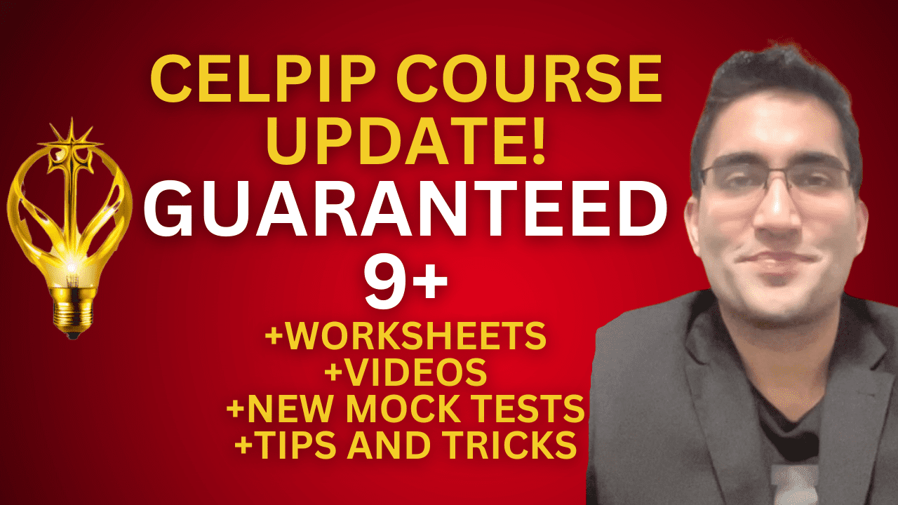 Unlock CELPIP success with our updated course! Save 20% with code CEL9. Interactive lessons, worksheets & vocab lists guarantee a score of 10+.