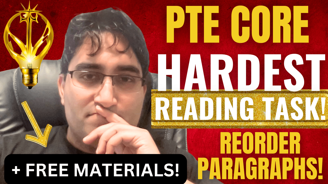 Learn this strategy for the PTE Core reading test and master the reorder paragraphs part which is the hardest hurdle when trying for a good CLB score! Use these tips and tricks!