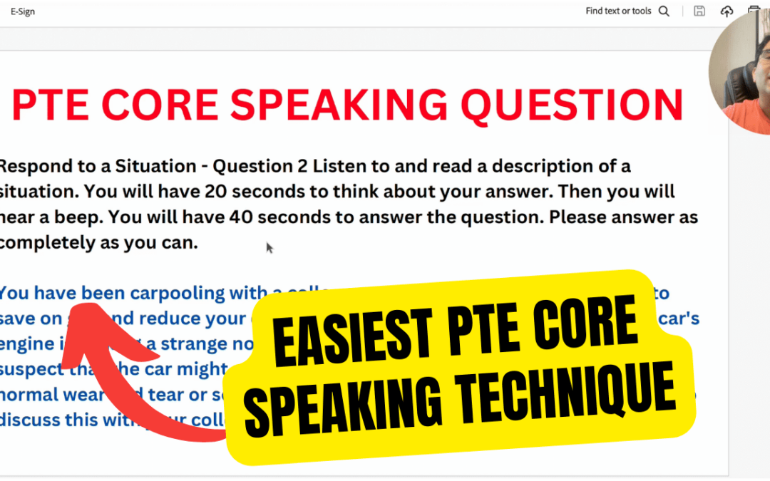 PTE Core Speaking Sample Answers