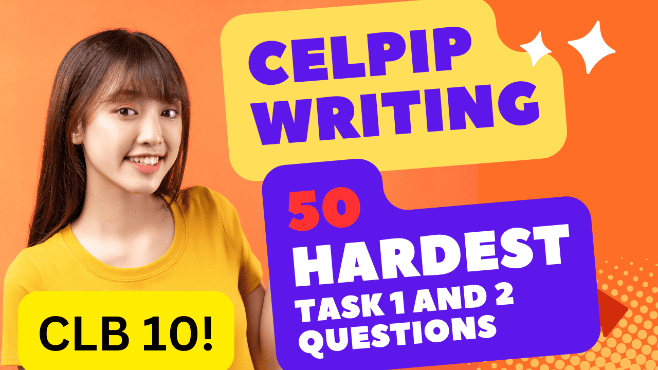 Answer these 50 tough CELPIP writing task 1 and 2 questions that reflect the real exam's difficulty level. Can you do good here?