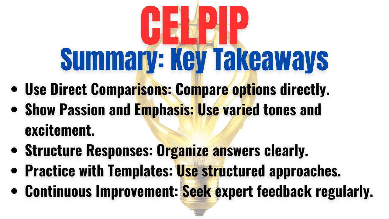 CELPIP Speaking: Use the best templates, emphasis and structure as provided in this blog. Score a CLB 10!