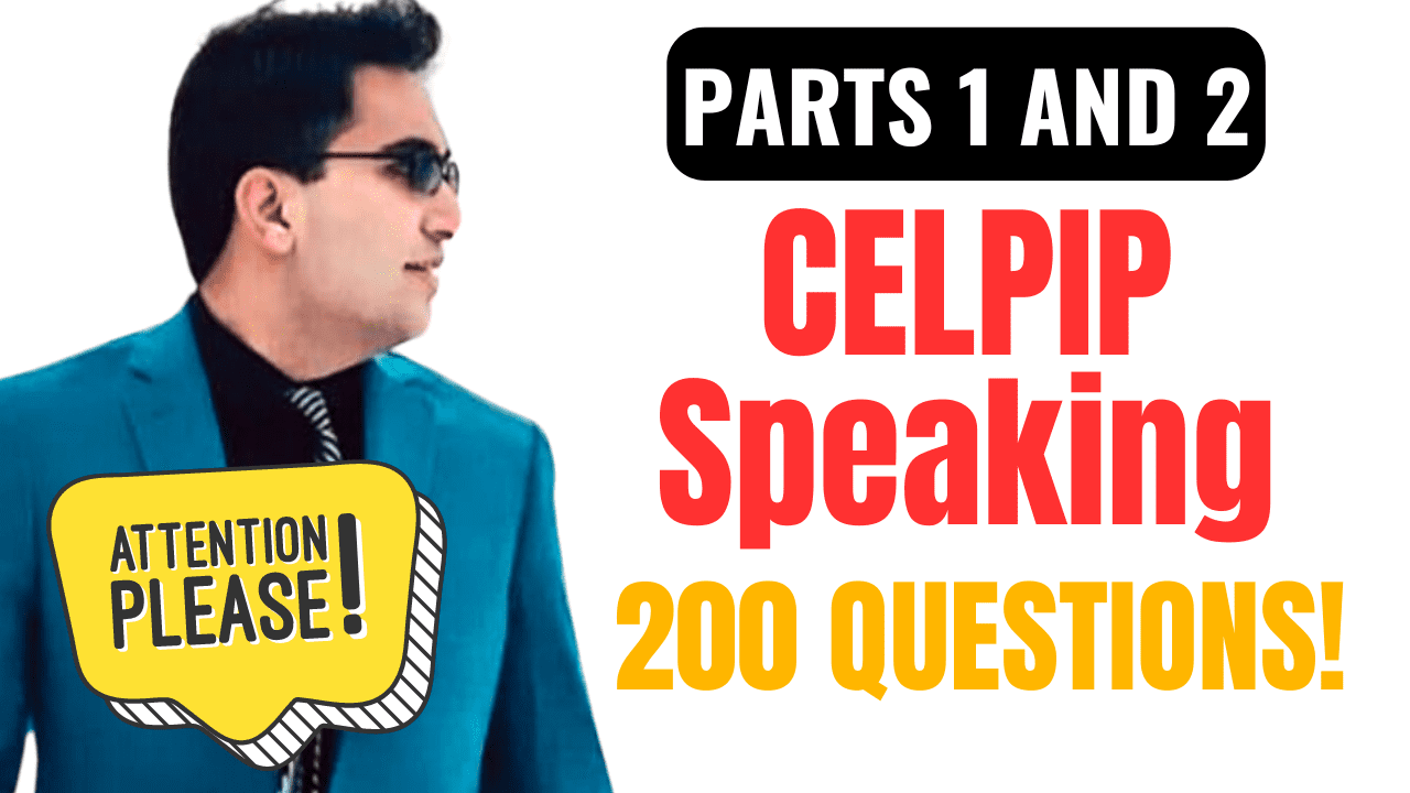 Improve your CELPIP Speaking skills with 100 practice questions for Parts 1 and 2. Prepare confidently and boost your exam results today!