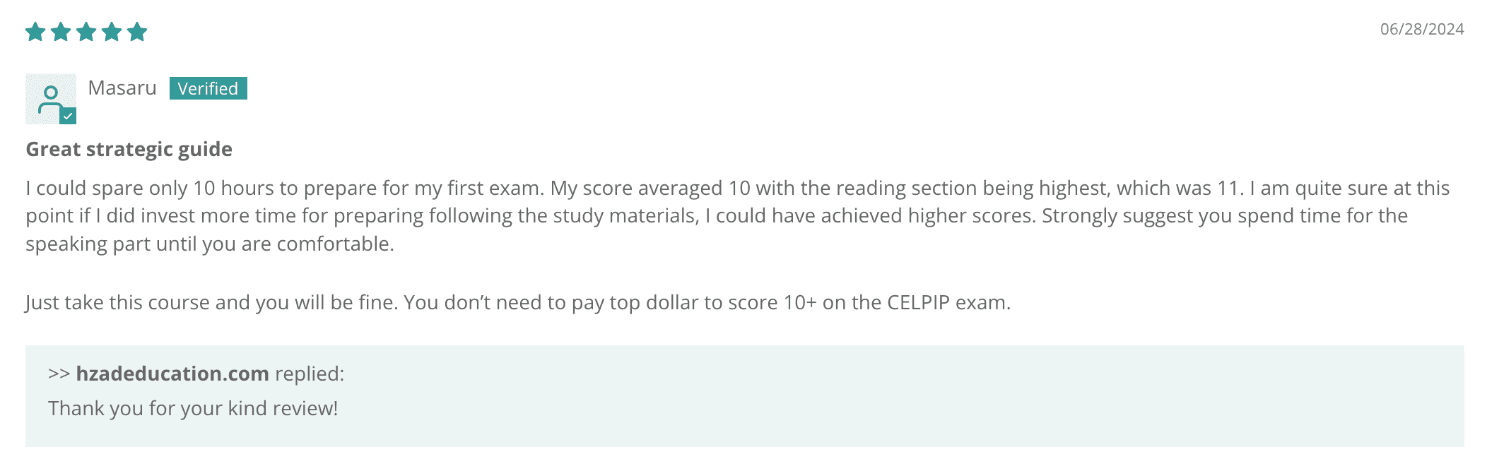 HZad Education's CELPIP Review 3