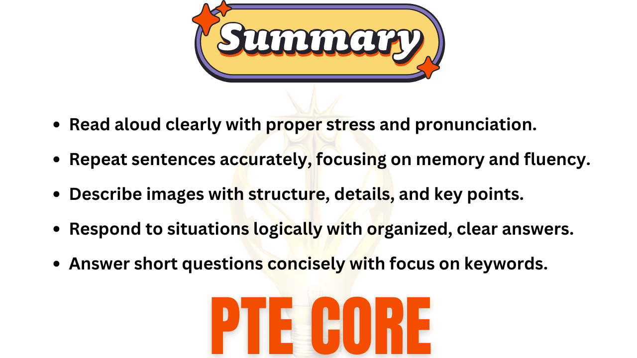 BEST PTE CORE SPEAKING TIPS AND TRICKS