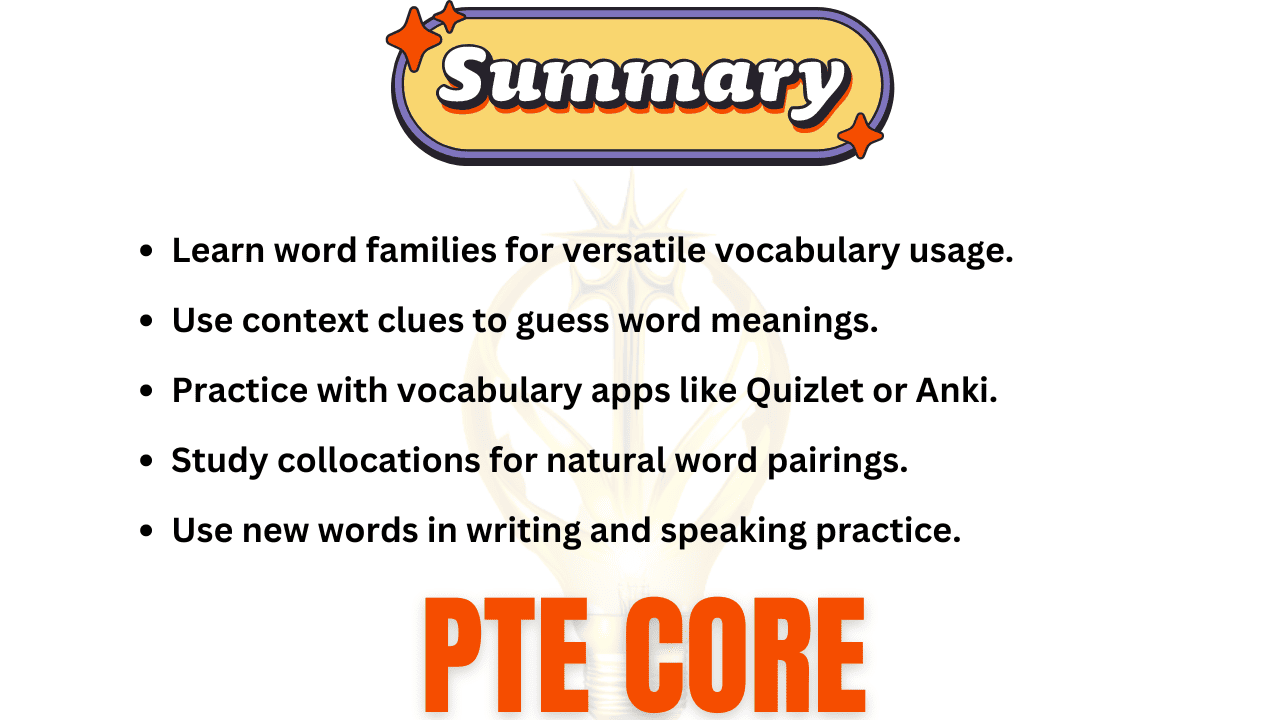 BEST PTE CORE VOCABULARY TIPS AND TRICKS!