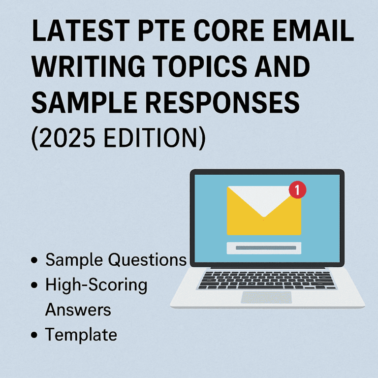 Practice 2025 PTE Core email writing topics with sample responses, structure tips, and the latest updates you need to pass.