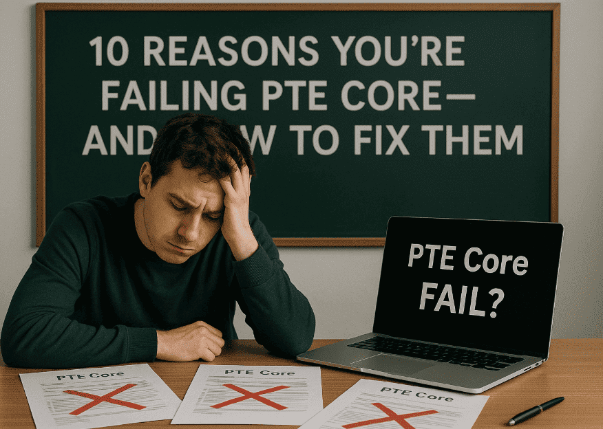 Discover why most students fail PTE Core and how our guaranteed course helps you pass with real strategies and AI-friendly techniques.