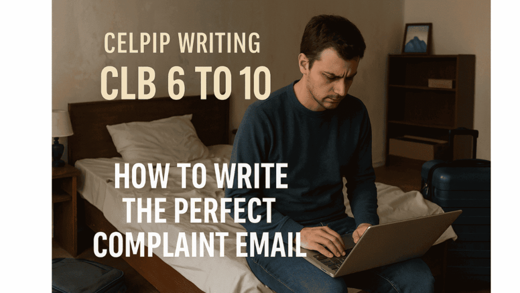 CELPIP Writing CLB 6 to 10. Compare a weak and strong version of the same complaint email to master tone, grammar, and structure.