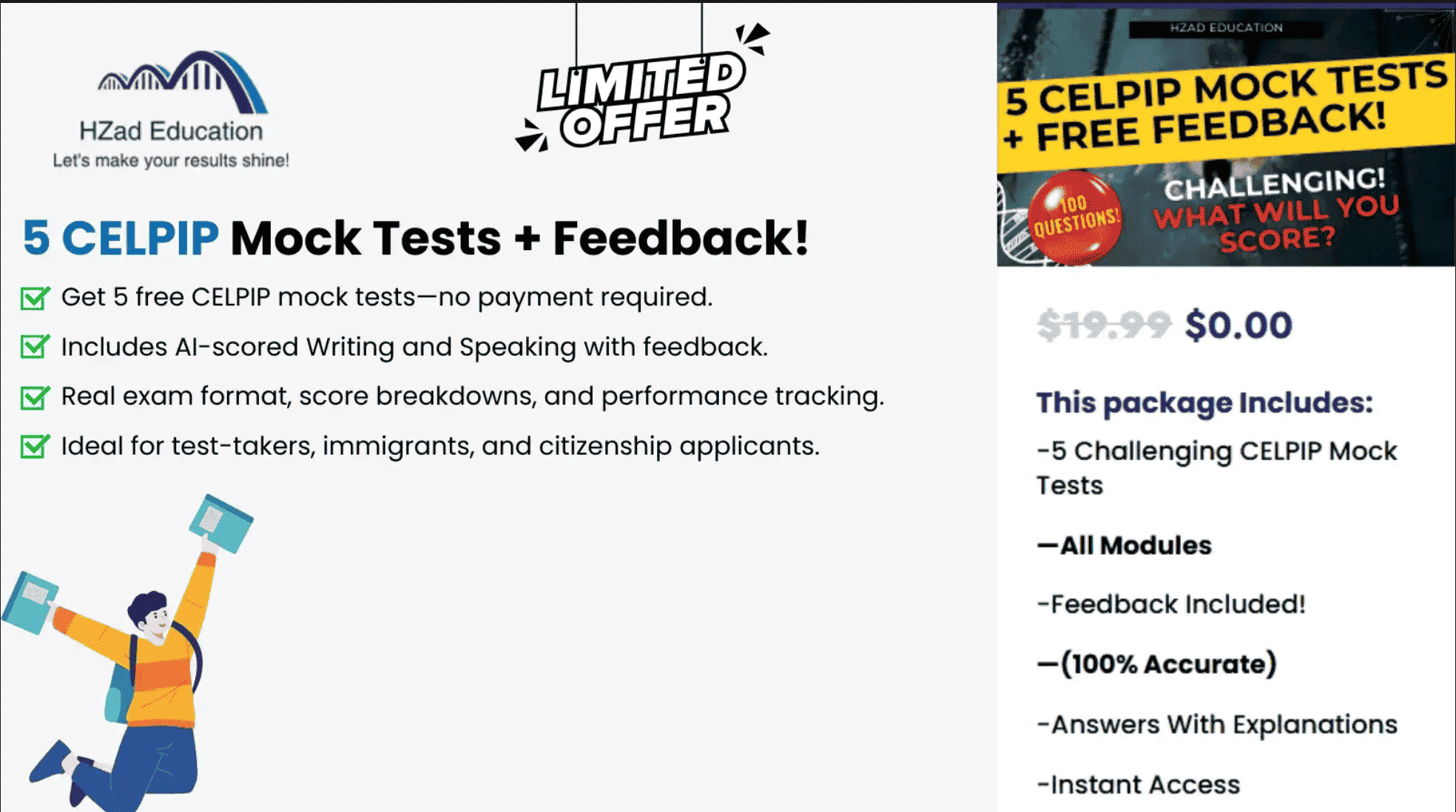 5 Free CELPIP Mock Tests Online With Free Feedback